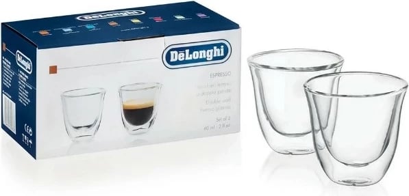 Gotë espresso DeLonghi, 90 ml, transparent