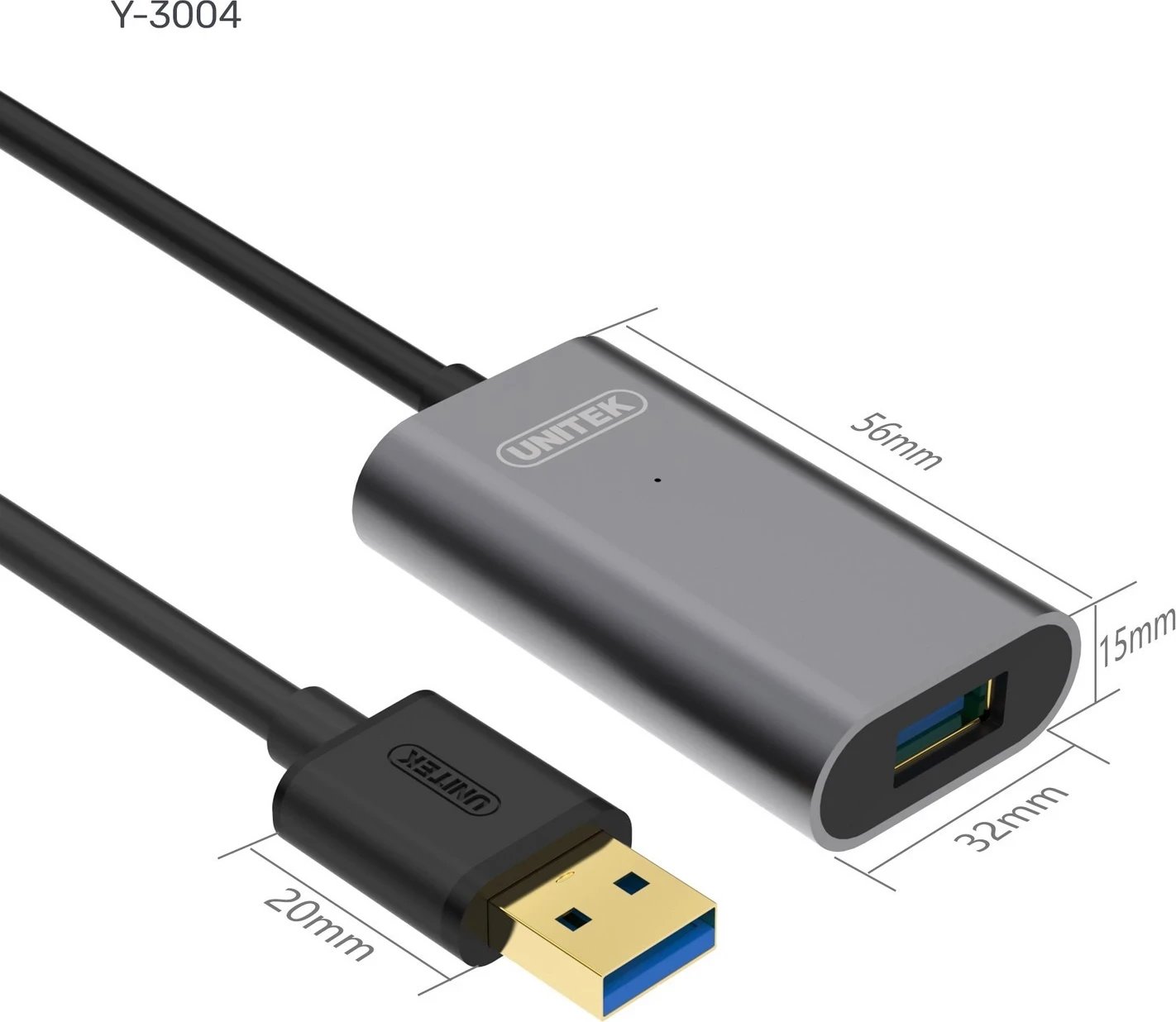 Kabllo Unitek USB, 10m, i zi