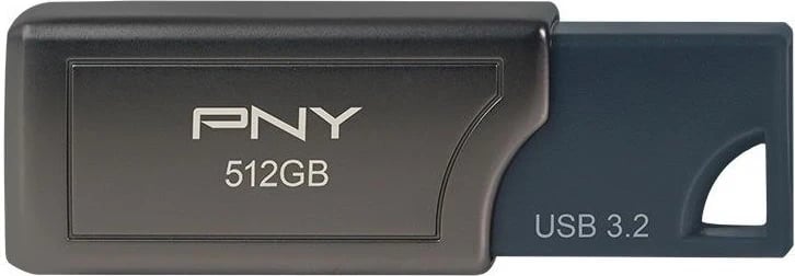 USB PNY Elite PRO V2 3.2, 512GB, e zezë