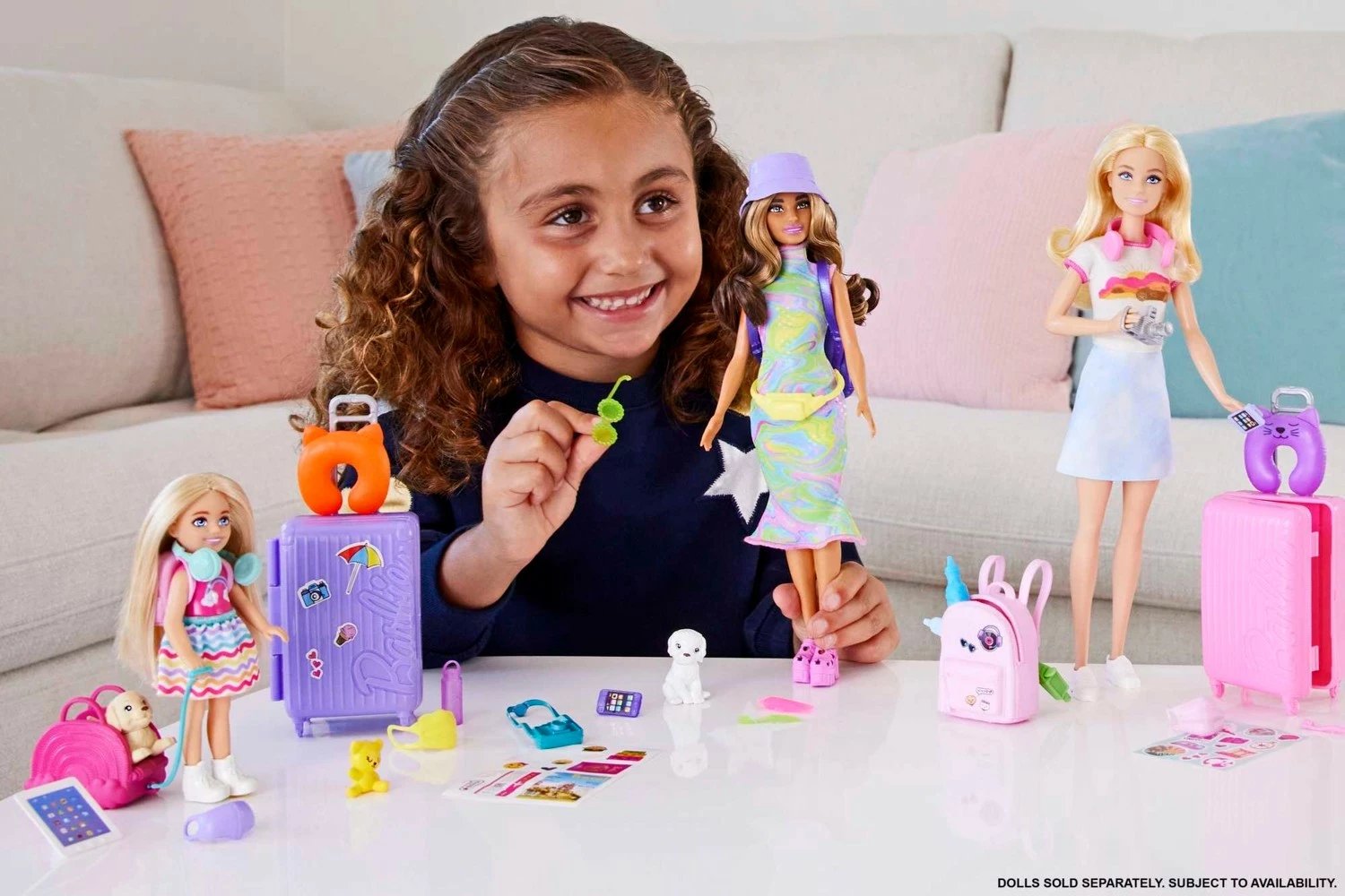 Lodër Barbie për fëmijë, me aksesorë udhëtimi