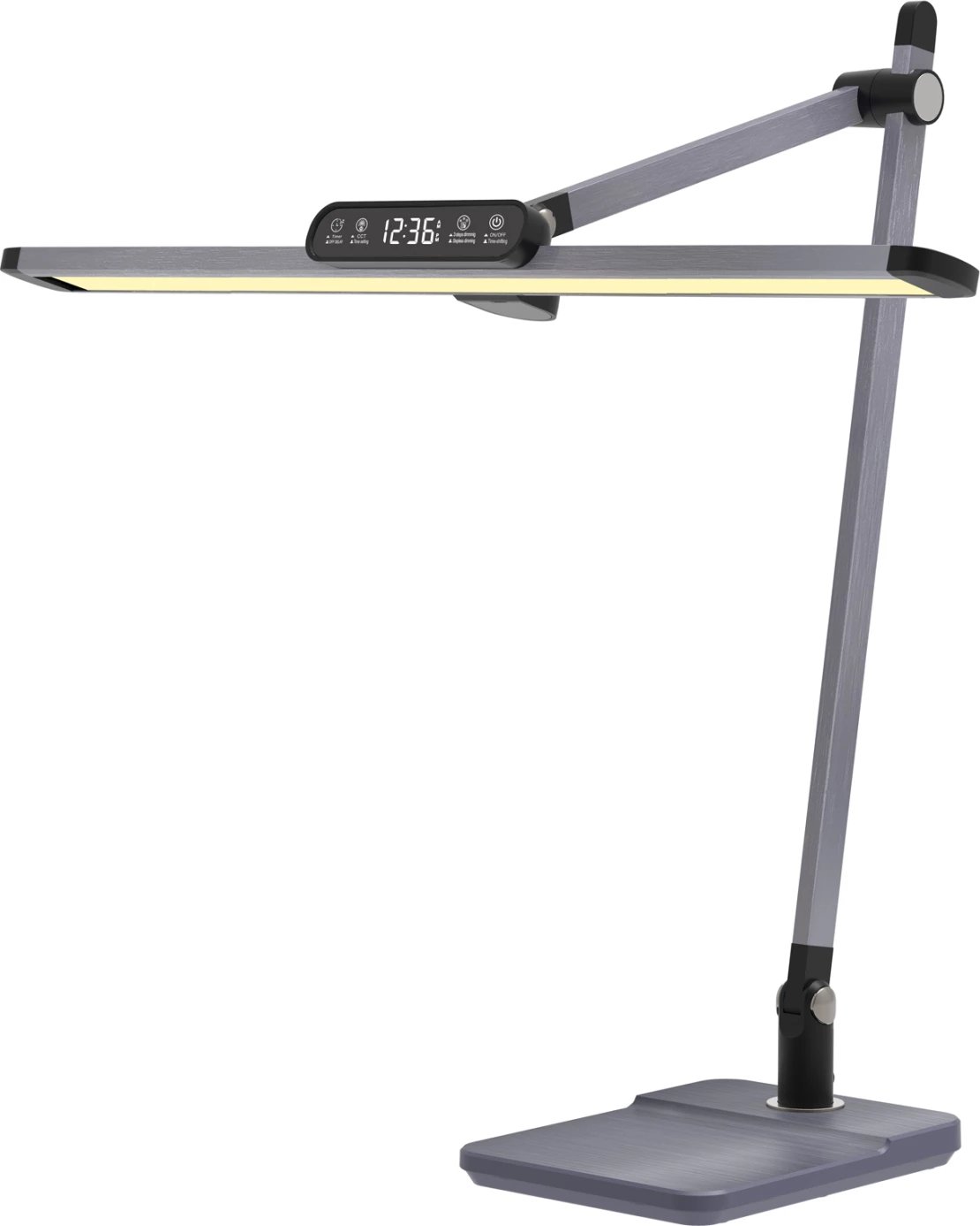 Llambë tavoline LED profesionale BLAIN PRO FH4447.07 bazë ABS dhe krahë alumini ngjyrë hiri 36,8x81Hcm