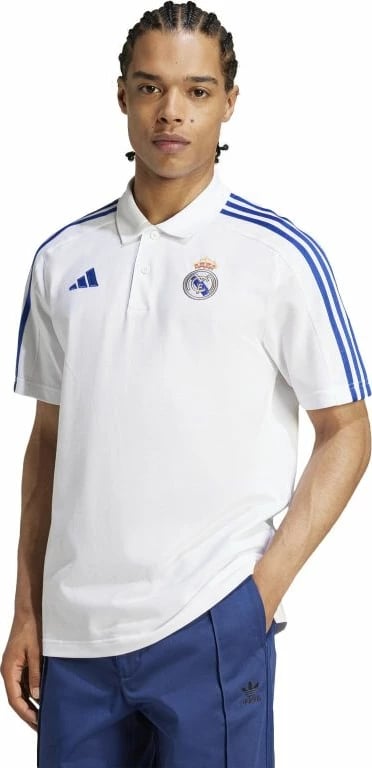 Maicë polo për meshkuj adidas Real Madrid, e bardhë