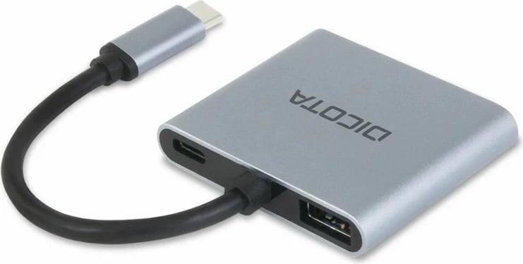 Stacion dokimi mini portativ USB-C/HDMI Dicota D32063, 4K, e argjendtë