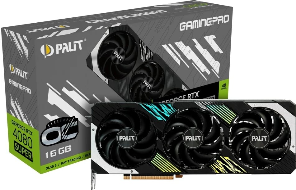 Kartelë grafike Palit GeForce RTX 4080 SUPER GamingPro OC, 16 GB GDDR6X, Blu