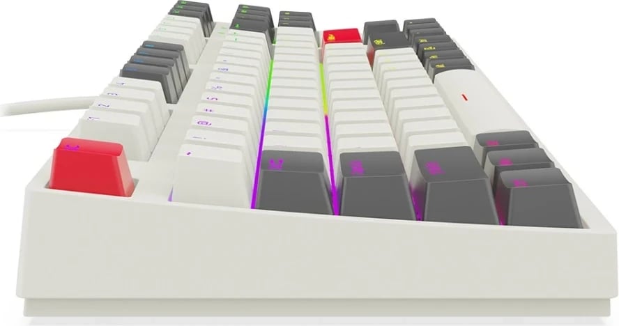 Tastierë mekanike Krux ATAX PRO RGB Creator Retro Gateron Yellow PRO, e zezë