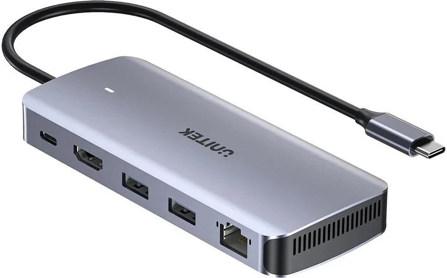 Hub USB-C UNITEK Active, 10Gbps, M.2, HDMI, PD 100W, Gri