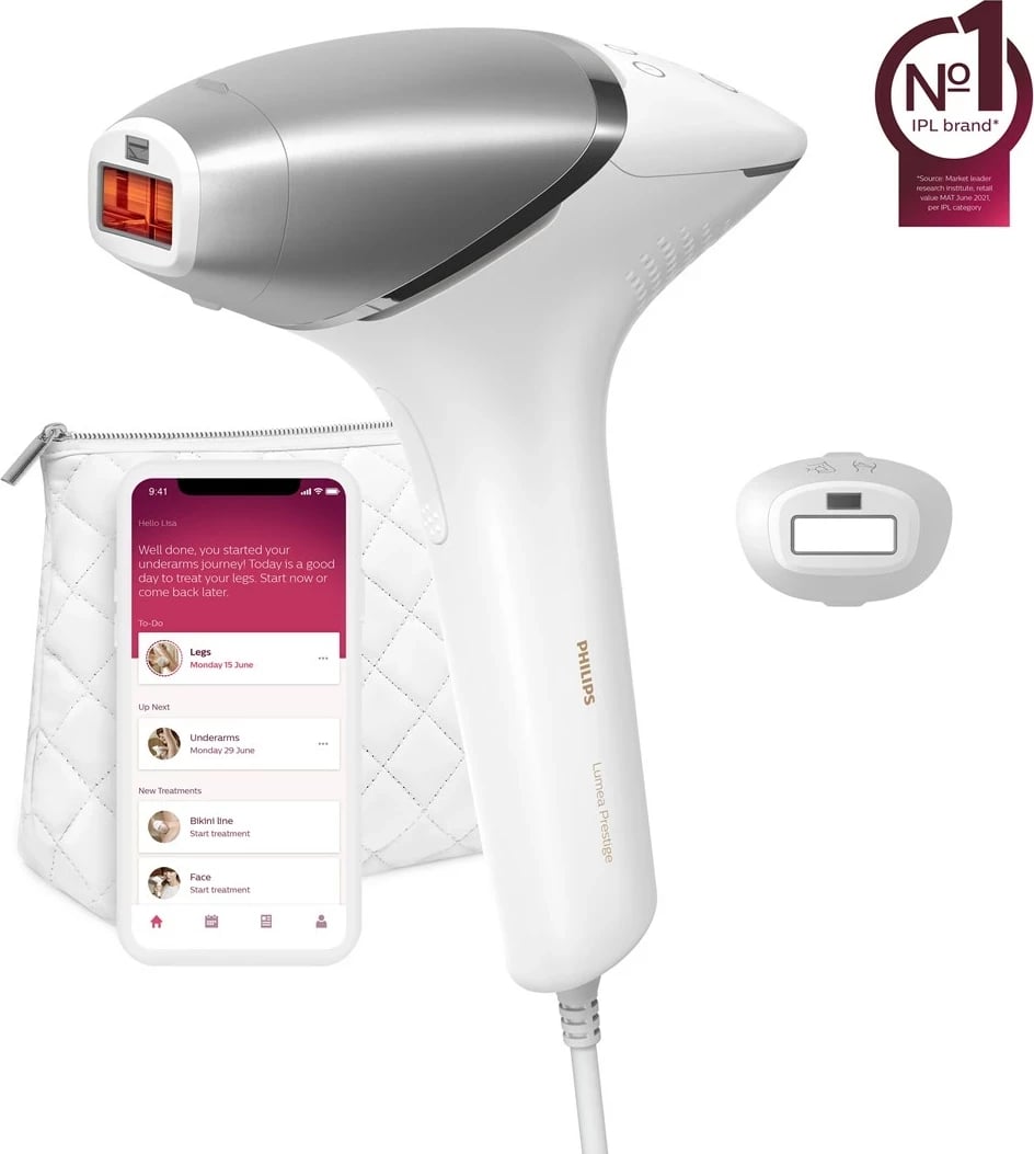 Depilator Philips Lumea Prestige BRI940/00, IPL, Bardhë