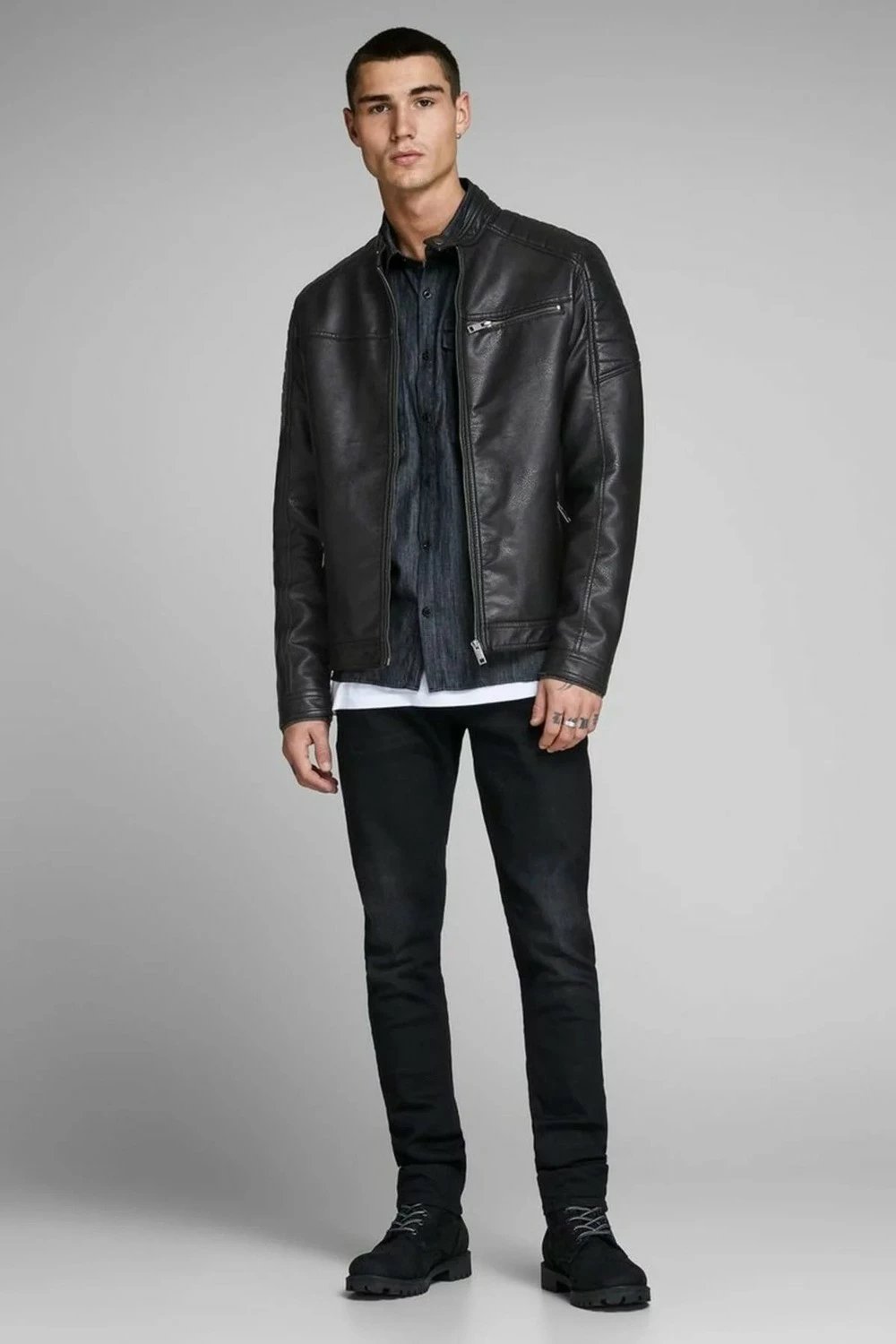 Jakne për meshkuj Jack & Jones 12147218, e zezë