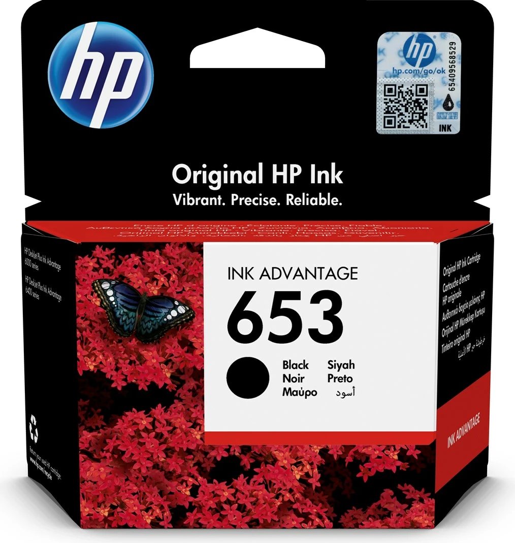 Ngjyrë për printer HP Ink Cartridge 653, e zezë