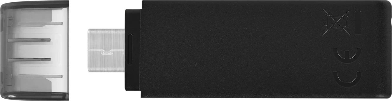 USB Kingston DataTraveler 70, 64GB, USB 3.2 Gen 1 Type-C, ngjyrë e zezë