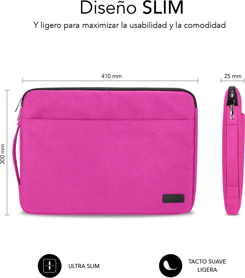 Kasë SUBBLIM Urban Laptop Sleeve 15,6" Pink SUB-LS-0PS0104