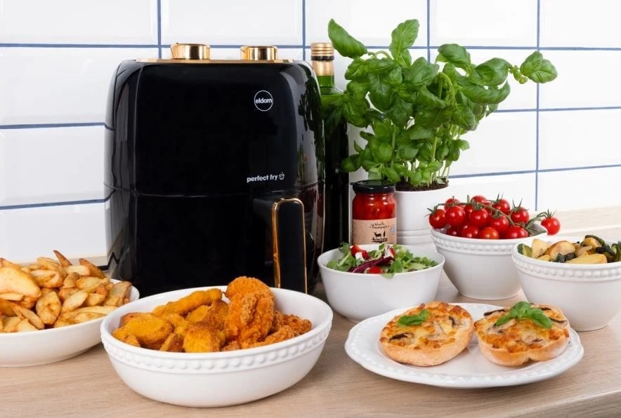 Fritëz pa yndyrë ELDOM FRITTO, kapacitet 3.5 l, temperaturë e rregullueshme, orë, 1300 W, e zezë