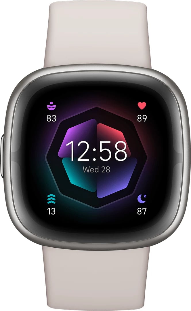 Smartwatch FitBit Sense 2, 1.59", e bardhë