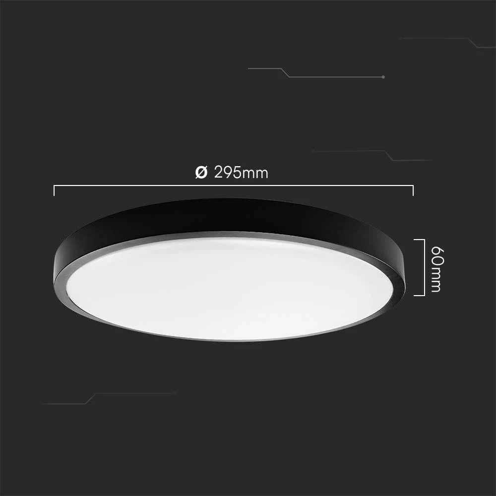 Plafond V-TAC VT-8630B 36W LED IP44 42cm 4000K e zezë