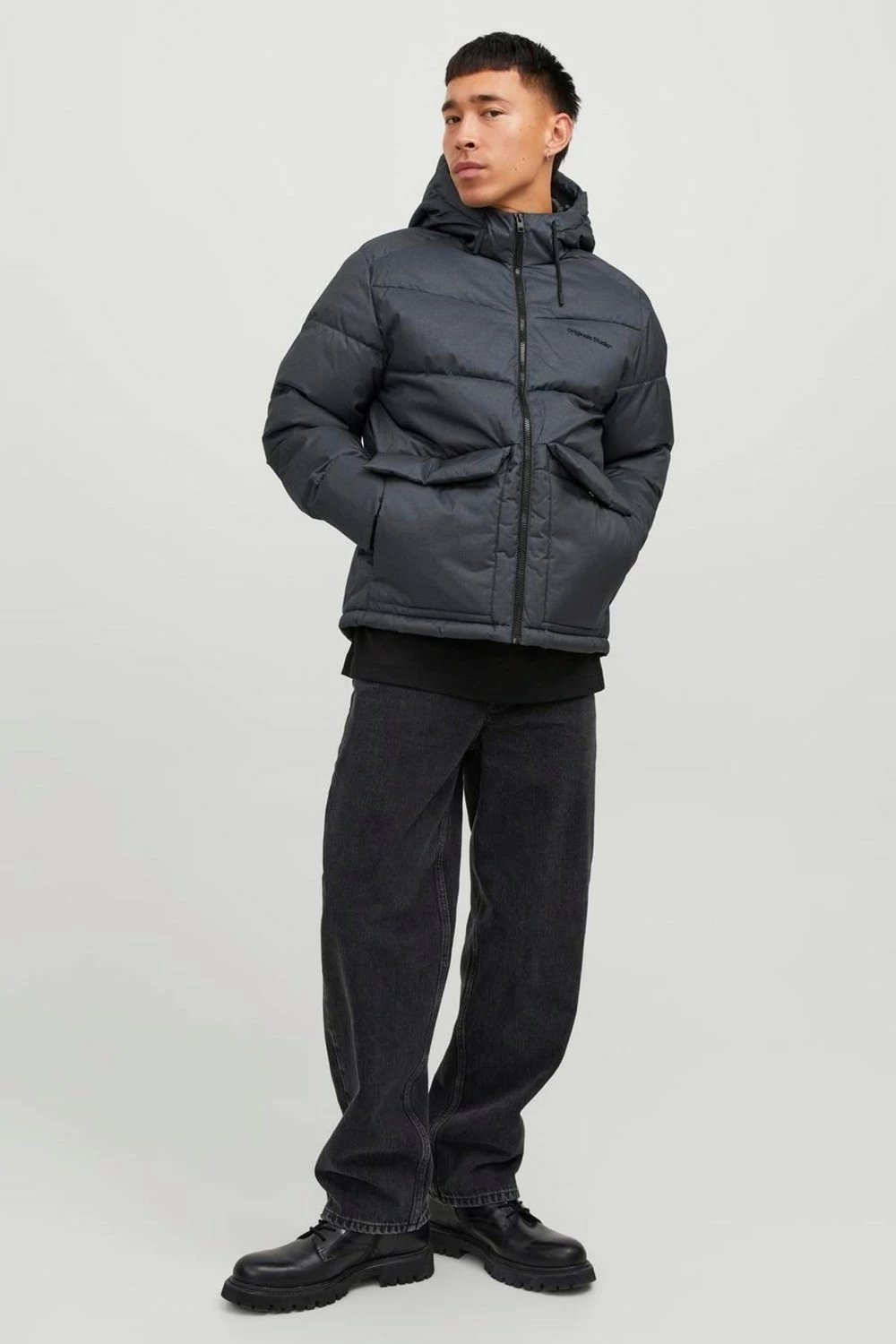 Pallto Jack & Jones për meshkuj, Jorvesterbro Puffer, anthracite