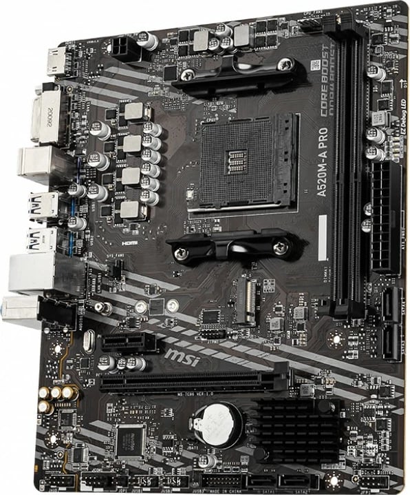 Pllakë amë MSI A520M-A PRO, Socket AM4, 64 GB, micro ATX