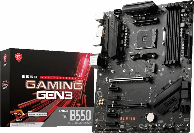 MSI Pllakë amë B550 GAMING GEN3, Socket AM4, 128 GB, DDR4-SDRAM