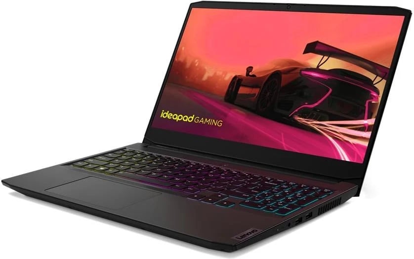 Gaming Laptop Lenovo, IdeaPad Gaming 3, 39.6 cm (15.6") Full HD AMD Ryzen™ 5 5500H 16 GB DDR4-SDRAM 512 GB SSD NVIDIA GeForce RTX 2050 Wi-Fi 5 (802.11ac) Windows 11 Home Black