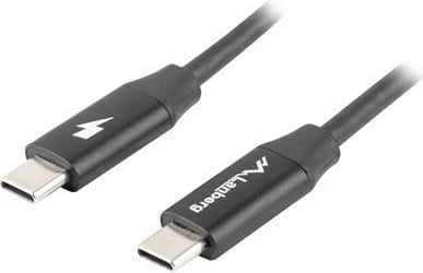 Kabllo USB Lanberg USB-C M/M 2.0 , 0.5m, e zezë 