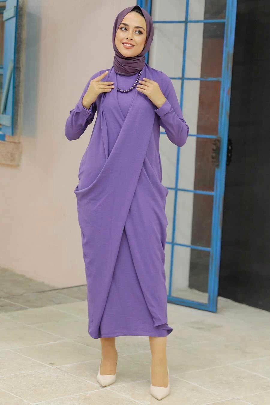 Fustan hijab Neva Style, 34281S, i zi