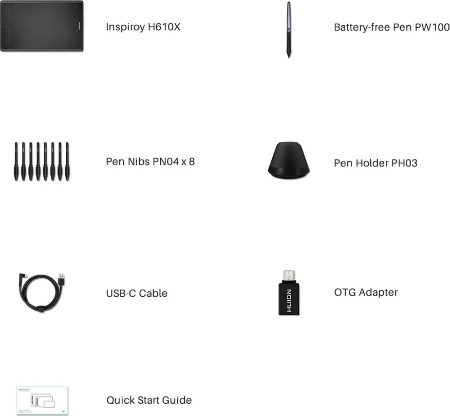 Tablet grafik Huion Inspiroy H610X