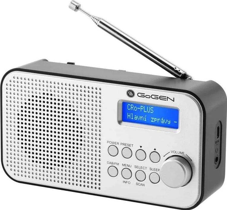 Radio GoGEN DAB 300 N, FM, DAB, DAB+, ngjyrë argjendtë