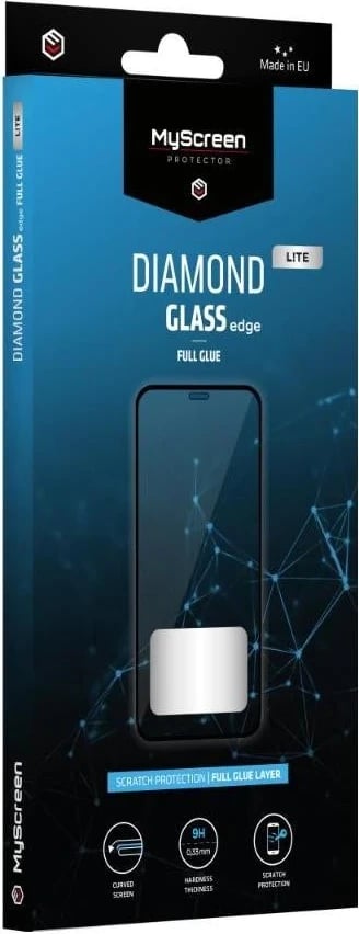 Mbështjellës ekranit MyScreen Diamond Glass Lite Edge Full Glue për Samsung Galaxy A15 4G, transparent