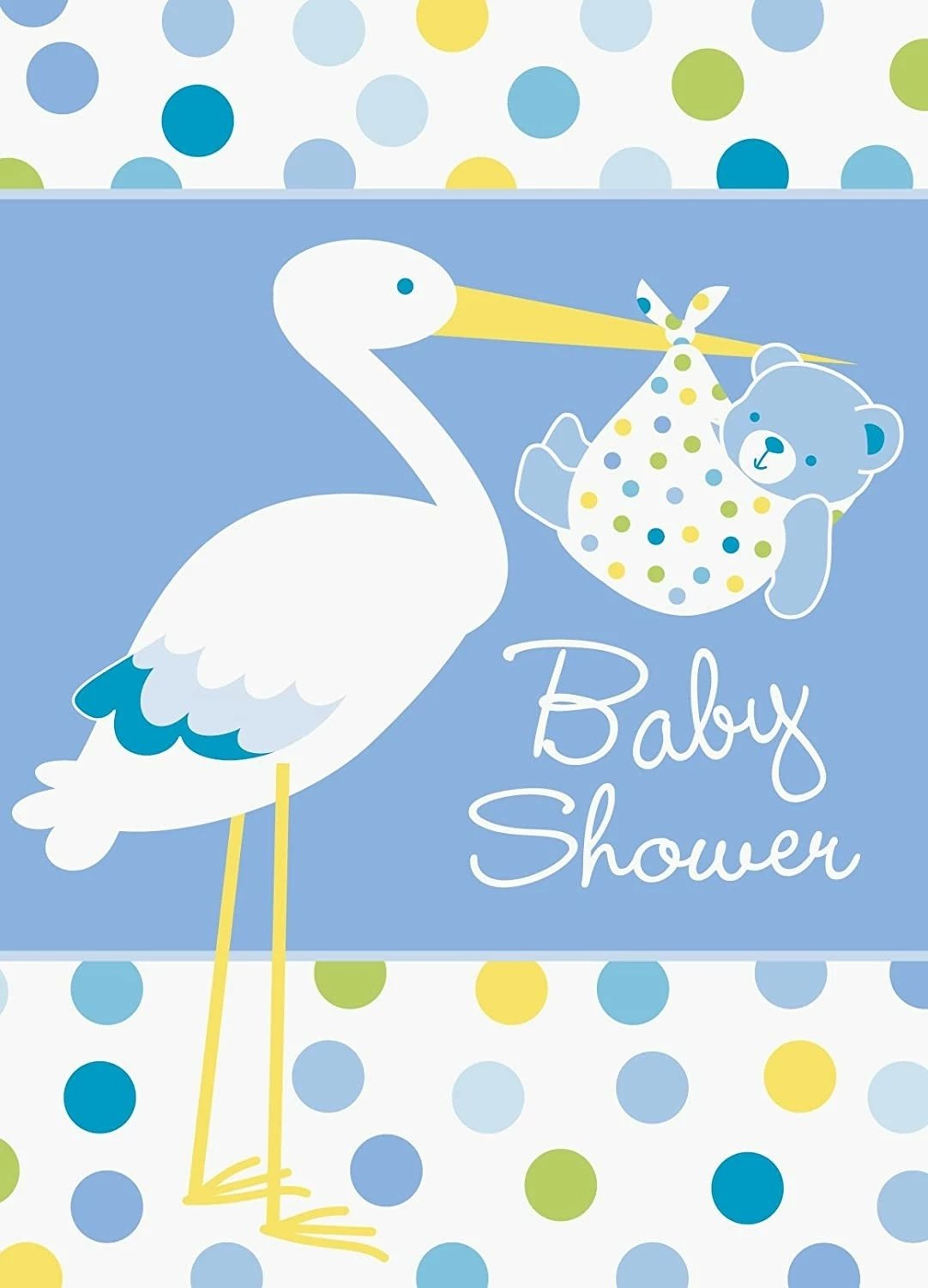 Kartolina për baby shower K&A, për djem, ngjyrë e kaltër
