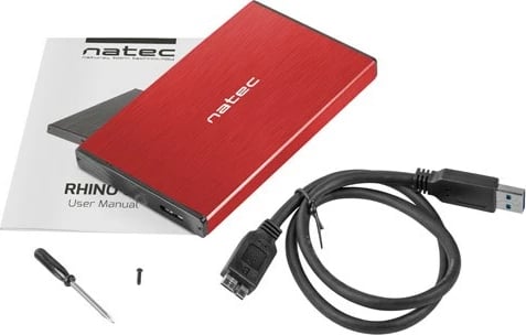 Kuti per HDD Natec Rhingo Go, 2.5", e kuqe