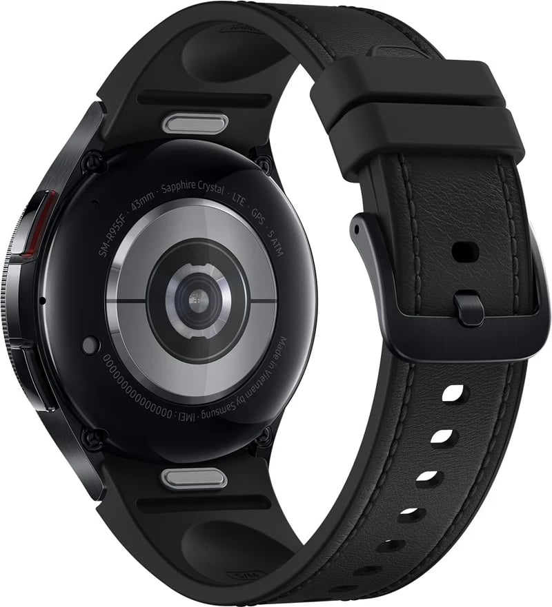 Smartwatch Samsung Galaxy Watch6 Classic 43 mm, me ekran prekës dhe 4G, e zezë