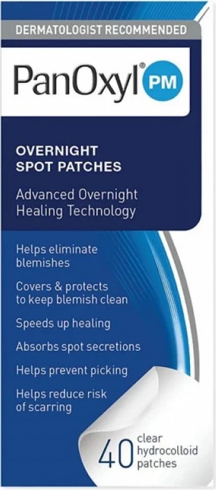 Patches PanOxyl PM, Overnight Spot Patches, 40 Clear 