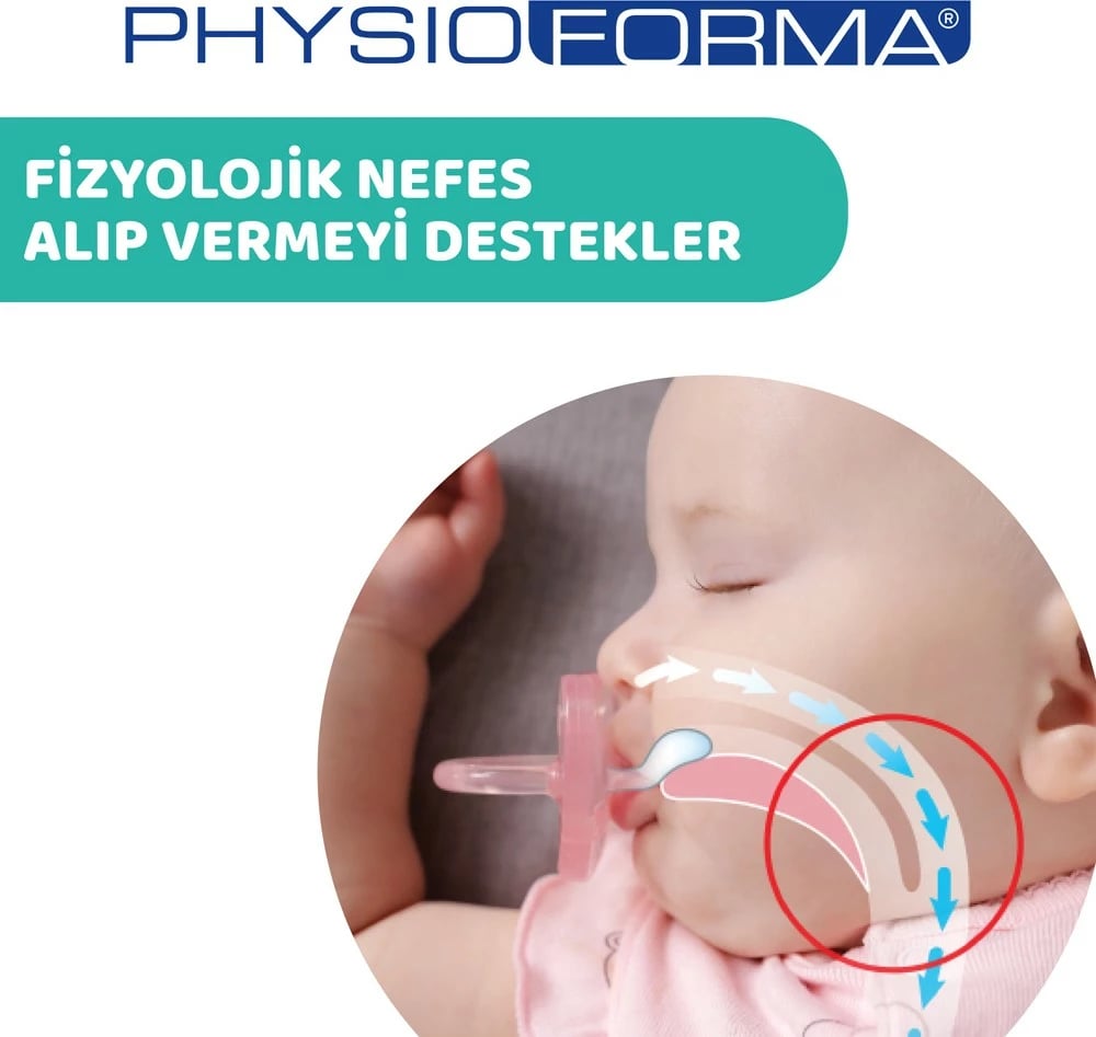 Cicë për fëmijë Chicco PhysioForma Mini Soft, 0-2 muaj, e bardhë-blu, set 2 copë