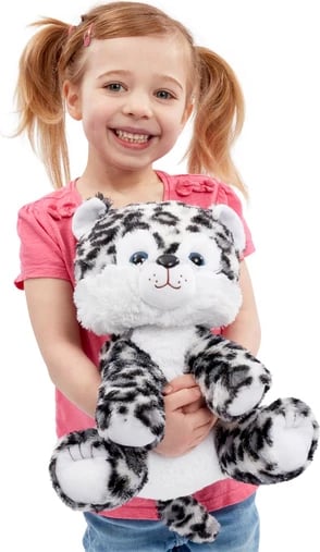 Snuggle Buddies 33cm Endangered Animals Plush Toy - Snow Leopard