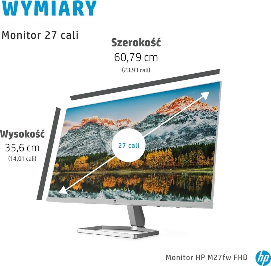 Monitor HP M27fw, 27", Full HD, i bardhë