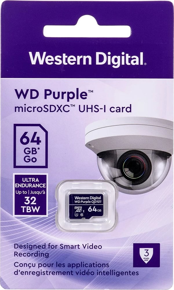 Kartë memorie WD MicroSDXC, Class 10, 64GB, vjollcë