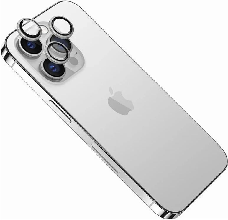 Mbështjellës për kamerën e celularit Apple iPhone 14/14 Plus, ngjyrë argjendi