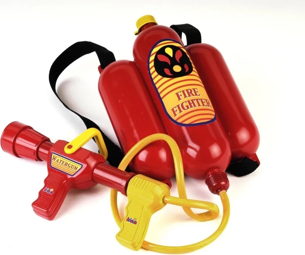 Zjarrfikës lodër Klein 8932, për fëmijë, ngjyrë e kuqe dhe e verdhë