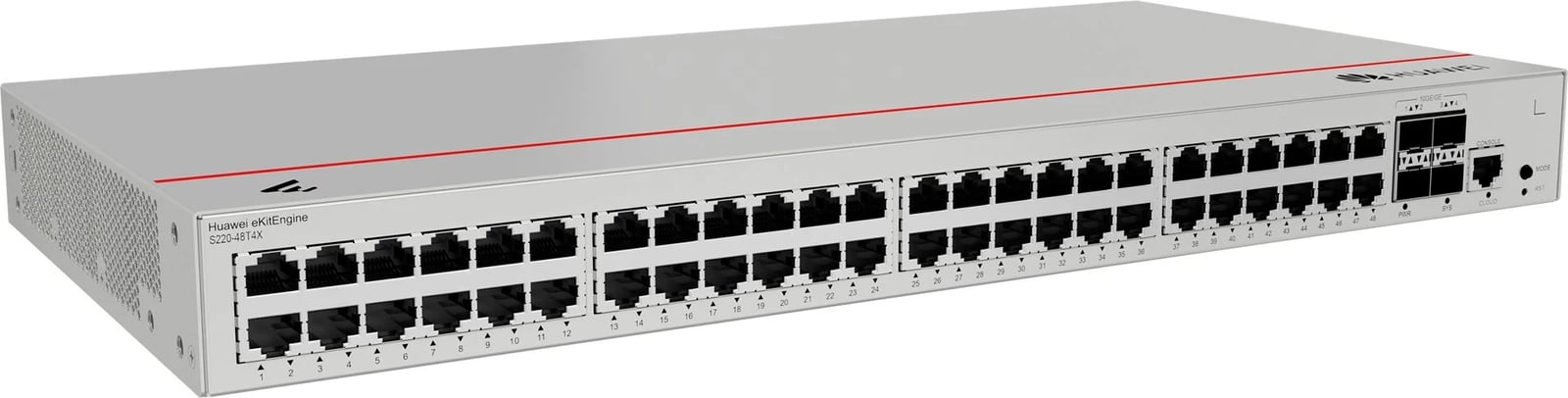 Switch Huawei S220-48T4X, 48 porte Gigabit Ethernet, 1U, Gri