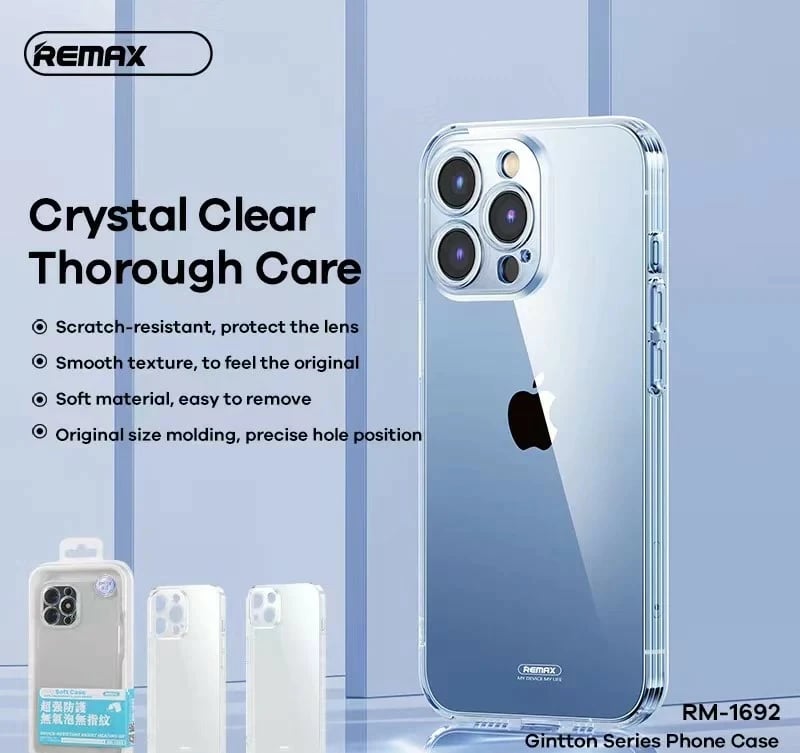 Mbrojtëse Remax Gintton Series RM-1692 për iPhone 13, transparente