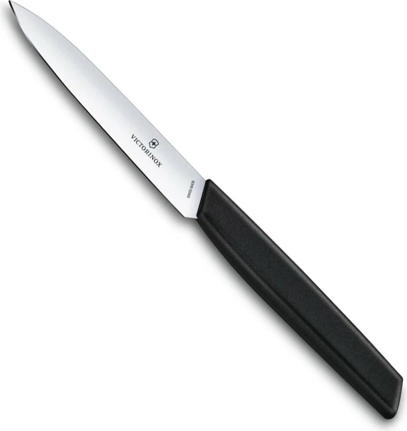 Thikë kuzhine Victorinox Swiss Modern, 10cm e drejtë , e zezë