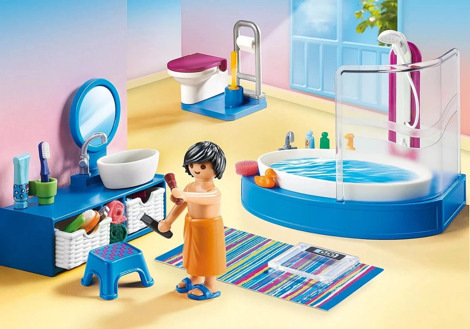 Set Playmobil Dollhouse 70211, banjo me vaskë