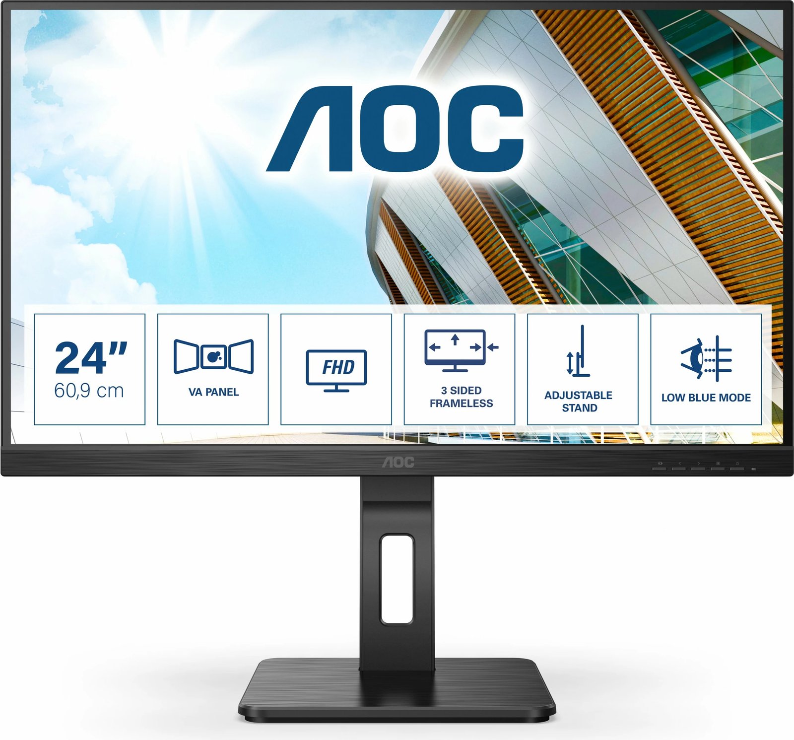 Monitor AOC P2 24P2QM, 23.8", Full HD, LED, i zi