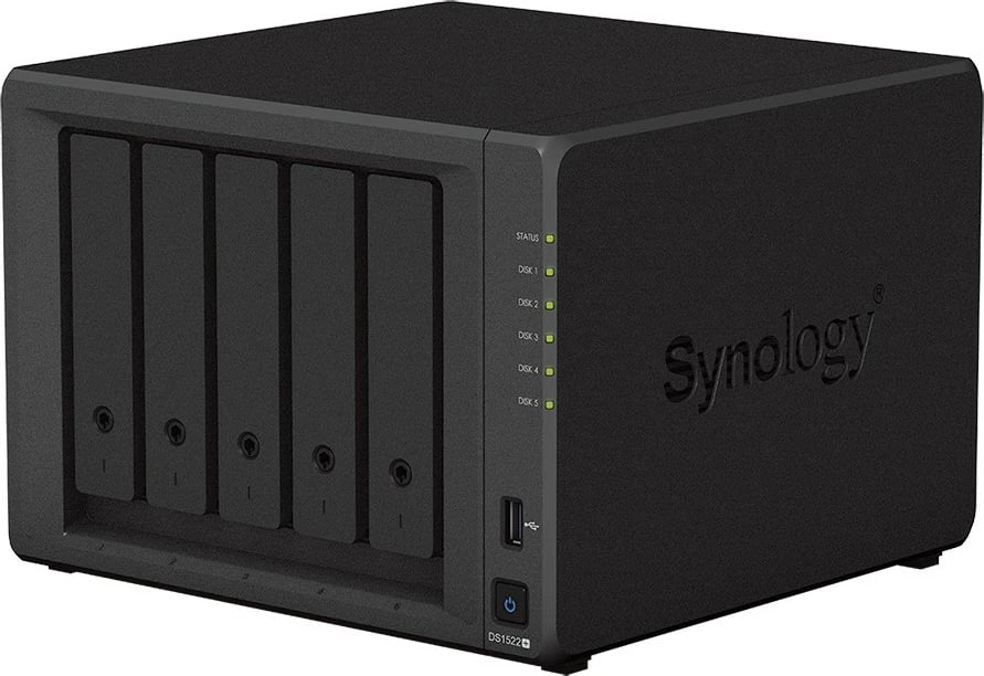NAS Synology DiskStation DS1522+, Tower, AMD Embedded R-Series SoC, R1600, 8 GB, DDR4