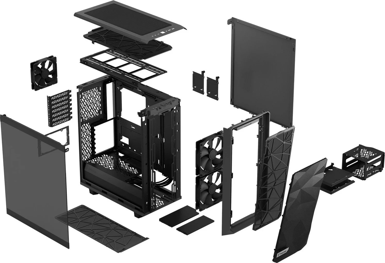 Kasë Fractal Design Meshify 2 Compact, Midi Tower, gri