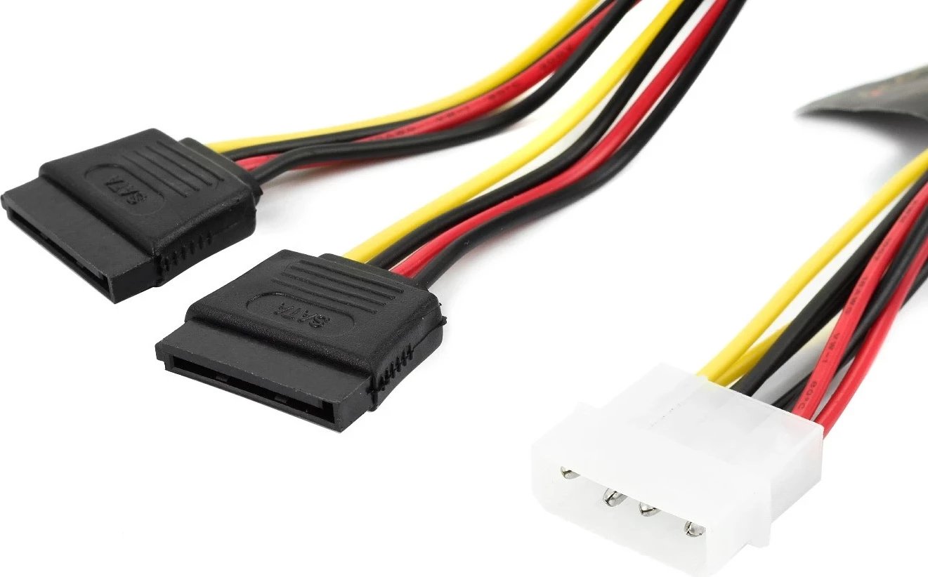 Kabllo adapter Accura SATA,  MOLEX , 0.15m, e zezë