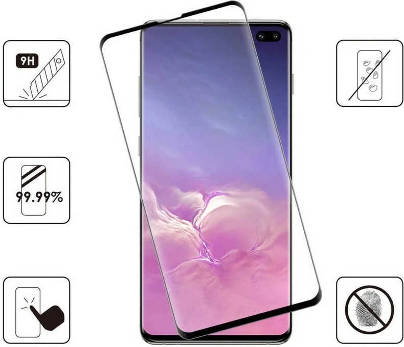 Mbrojtës ekrani për Samsung Galaxy S10 Plus Megafox Teknoloji, i zi