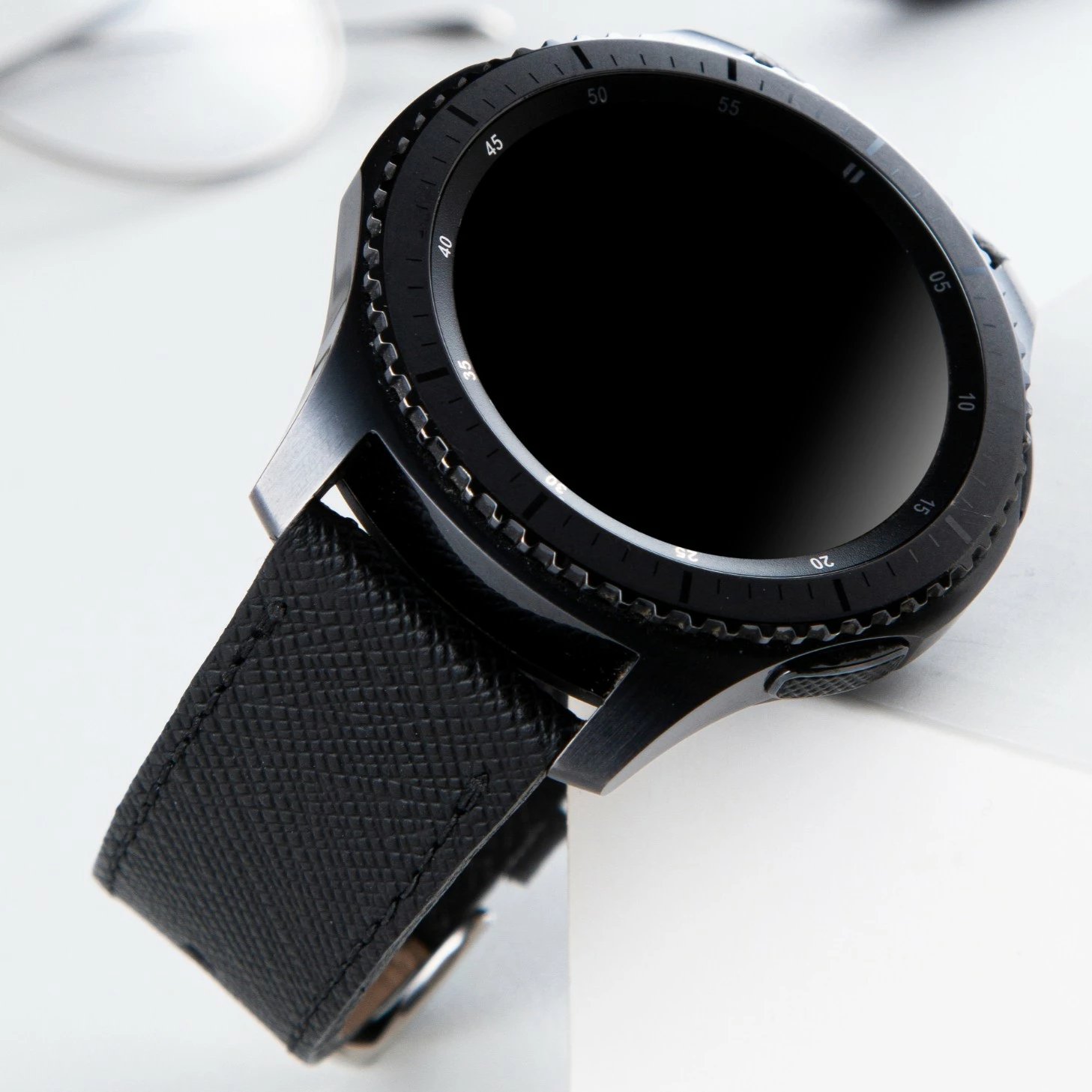 Rrip lëkure për Samsung Galaxy Watch Vagave, i zi