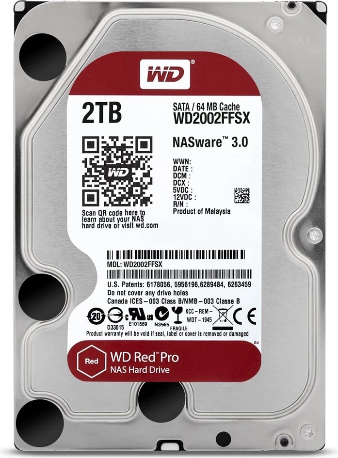 Disk Western Digital Red Pro 3.5'', 2TB, Serial ATA III