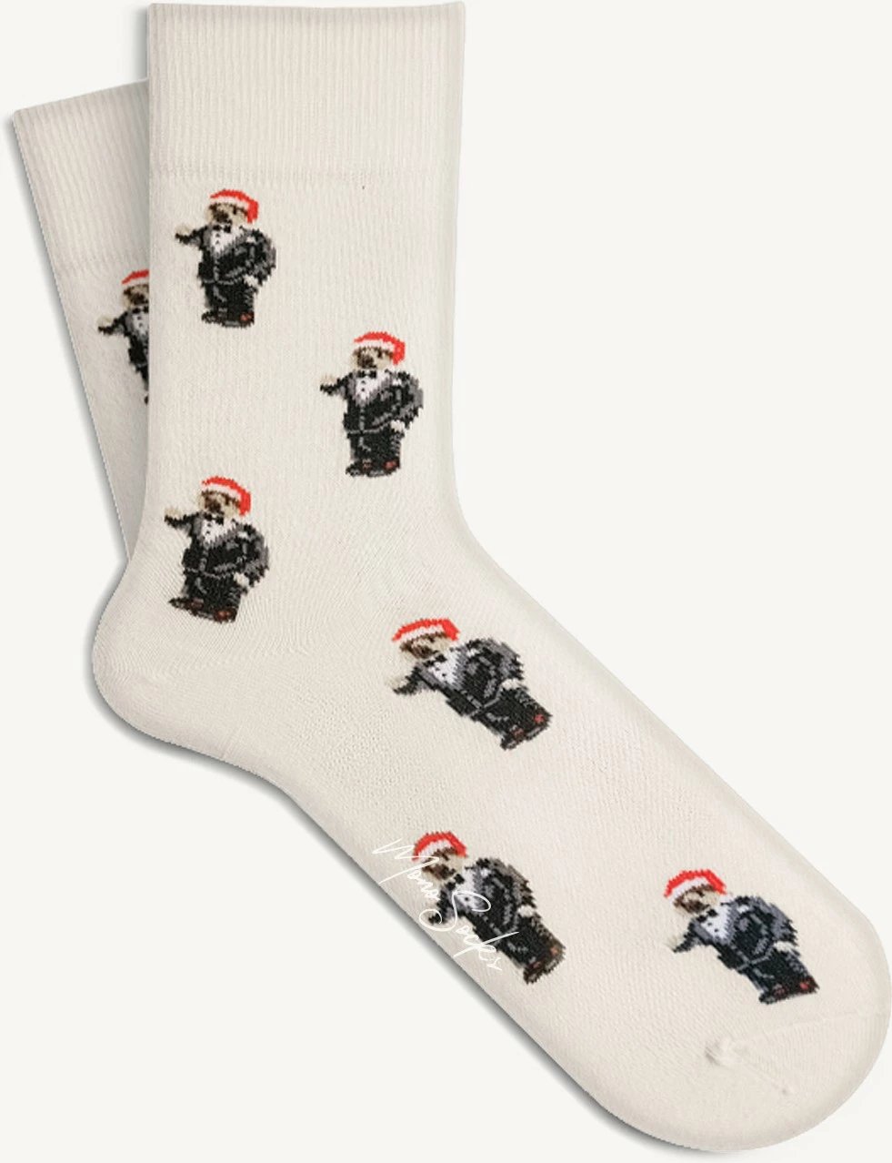 Çorape për femra Mono Socks, të kuqe dhe të gjelbra, set 3 copë