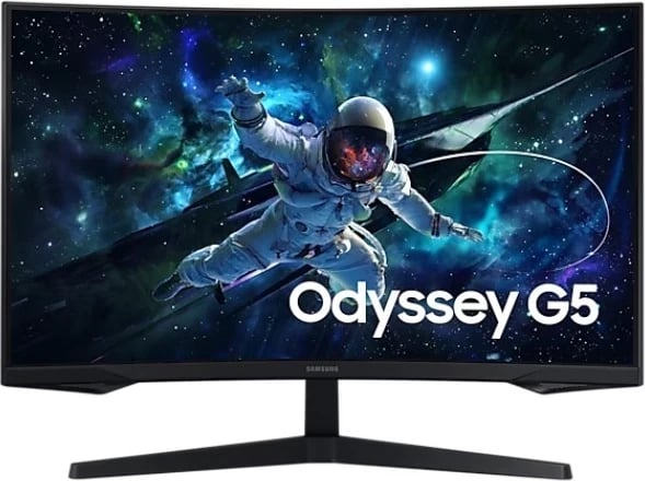 Monitori i Lojërave Samsung Odyssey G5, 32 inç, VA i Lakuar, QHD, 165Hz - i zi